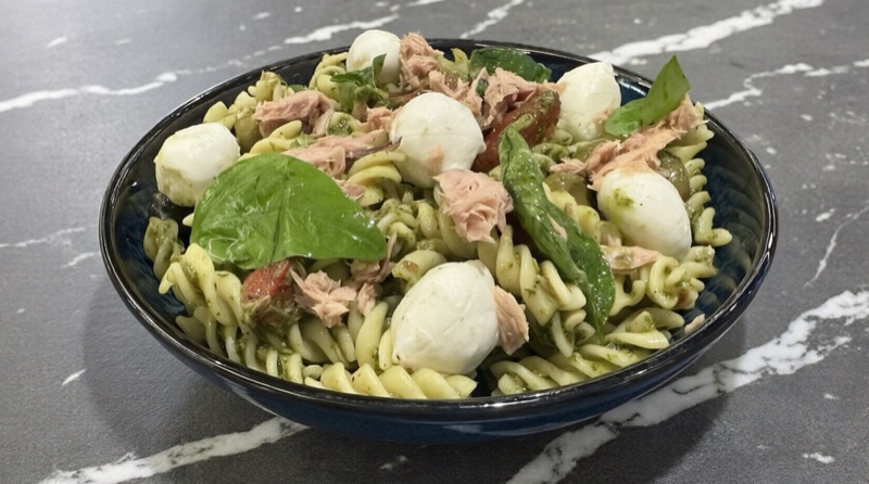 Tuna Pesto Pasta Salad